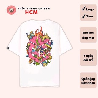 Áo thun SWE Cube Doodle Tee trắng, hình in to và cực đẹp, có logo SWE ở tay, phong cách Unisex AL34