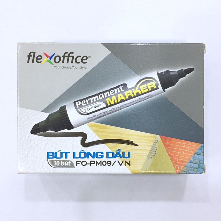 Bút lông dầu FlexOffice FO-PM09 Combo 10 cây