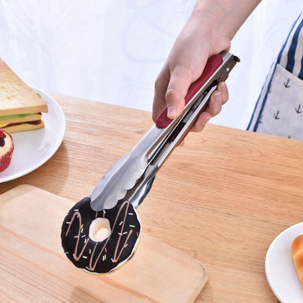 AUGUSTINA Kẹp Gắp Bánh Mì Nướng BBQ Bằng Thép Không Gỉ Với Tay