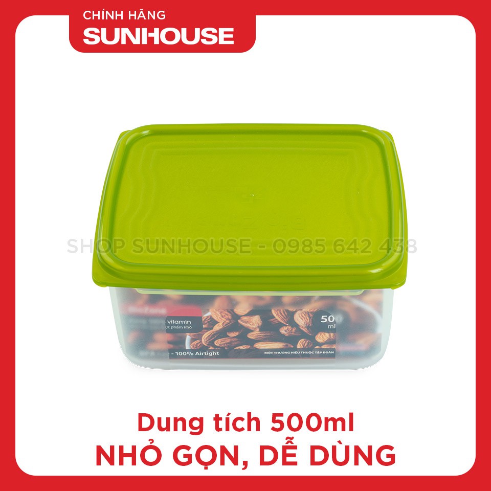 Bộ 3 hộp bảo quản thực phẩm khô BioZone KB-DR500P 500ml