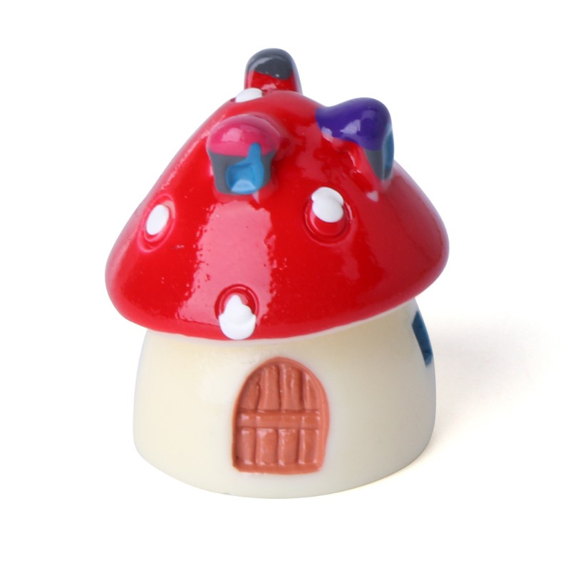 Mô hình ngôi nhà nấm mini bằng nhựa resin trang trí nhà/sân vườn