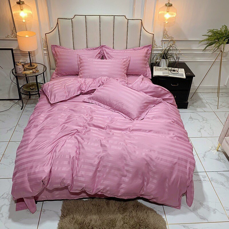 Bộ chăn ga gối Cotton kẻ đẹp
