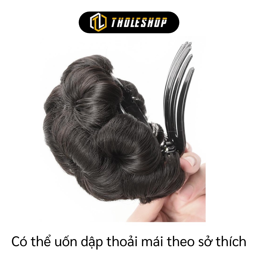 [SGD] Tóc Giả - Tóc Giả Búi Củ Tỏi Dạng Kẹp Cực Xinh, Thời Trang Trung Niên 8855