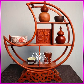 Kệ Mặt Trăng Để đồ đa năng, gỗ hương cao cấp sang trọng 48x45 sâu 10