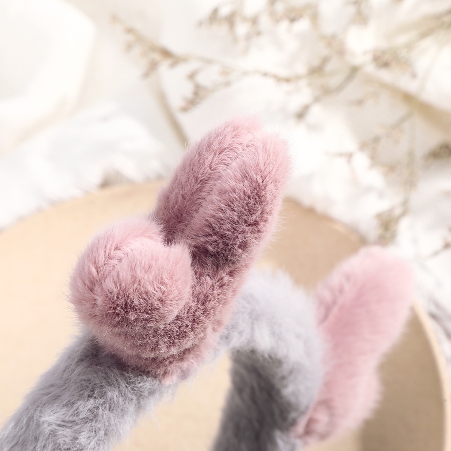 Cài tóc phối lông nhung mềm phong cách Hàn Quốc ngọt ngào đa năng cho nữ