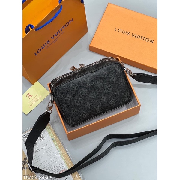 Túi Da Đeo Chéo L.V Thời Trang Sang Trọng Cho Nam Nữ