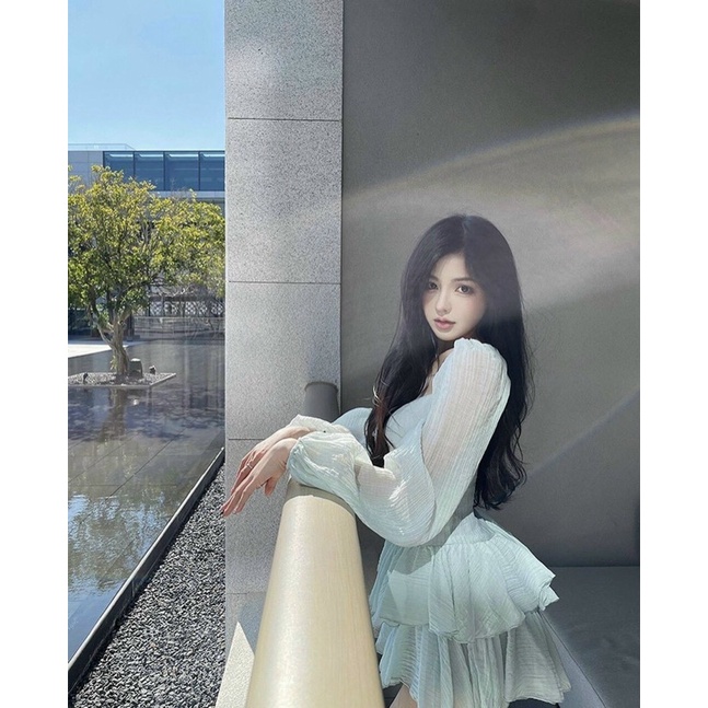 ĐẦM BẸT VAI TAY DÀI TẦNG XOÈ