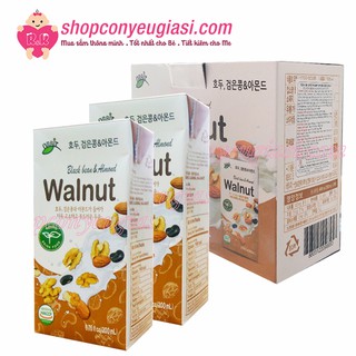 Thùng Sữa Óc Chó Hạnh Nhân Đậu Đen Walnut Hàn Quốc - 24 Hộp/Thùng- Date 08/2020