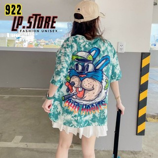 Áo Thun Tay Lỡ Loang Màu Unisex - Áo Thun Nam Nữ Form Rộng BADRABBIT Loang Màu Siêu Hot - LP.STORE