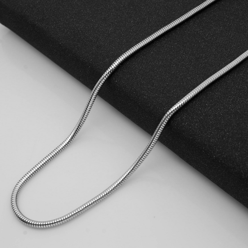 Vòng cổ Thép Titan Không Gỉ Dạng Rắn Đơn Giản Hàng Mới 50cm - 70cm Dành Cho Nam Và Nữ