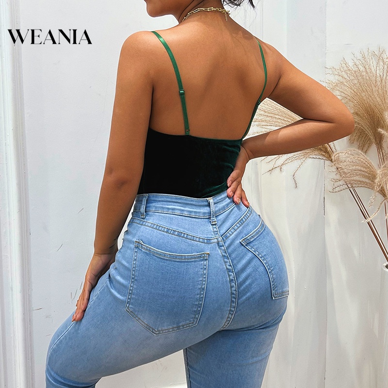 Jumpsuit Nhung Hai Dây Hở Lưng Gợi Cảm D0331 | BigBuy360 - bigbuy360.vn