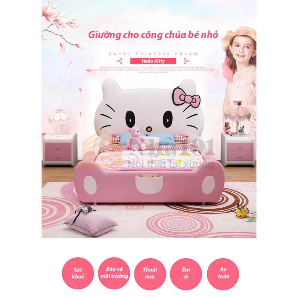 Giường Trẻ Em Hello Kitty