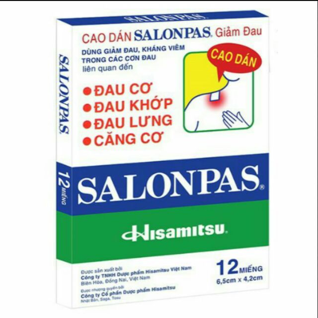 Combo 20h cao dán salonpas