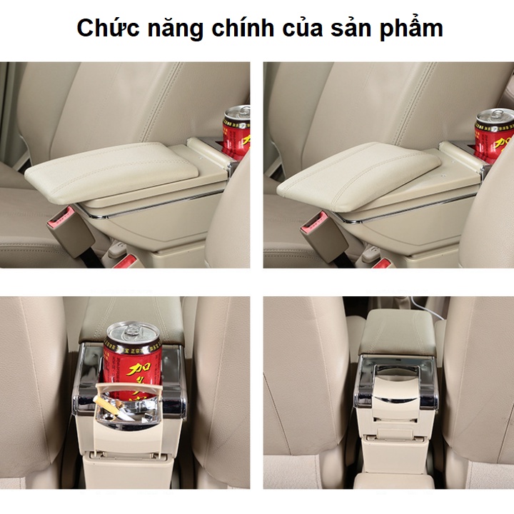 Hộp tỳ tay, đệm tỳ tay lắp cho xe ô tô Kia Morning 2006 - 2011,  Armrest box for Kia Morning