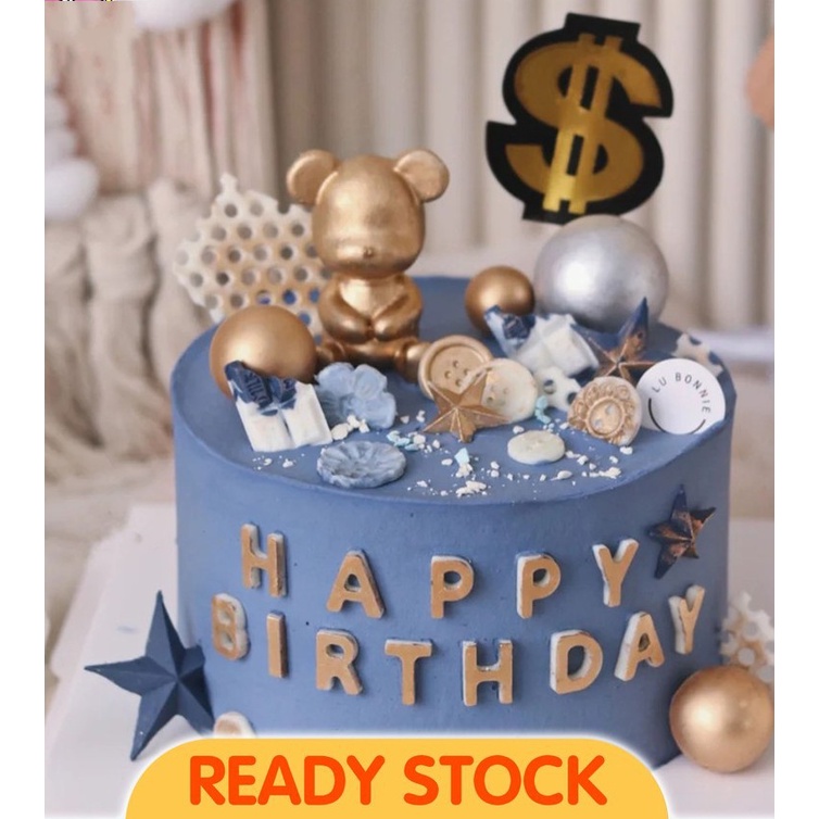 Gấu Bông Bằng Nhựa Dễ Thương Dùng Trang Trí Bánh Kem