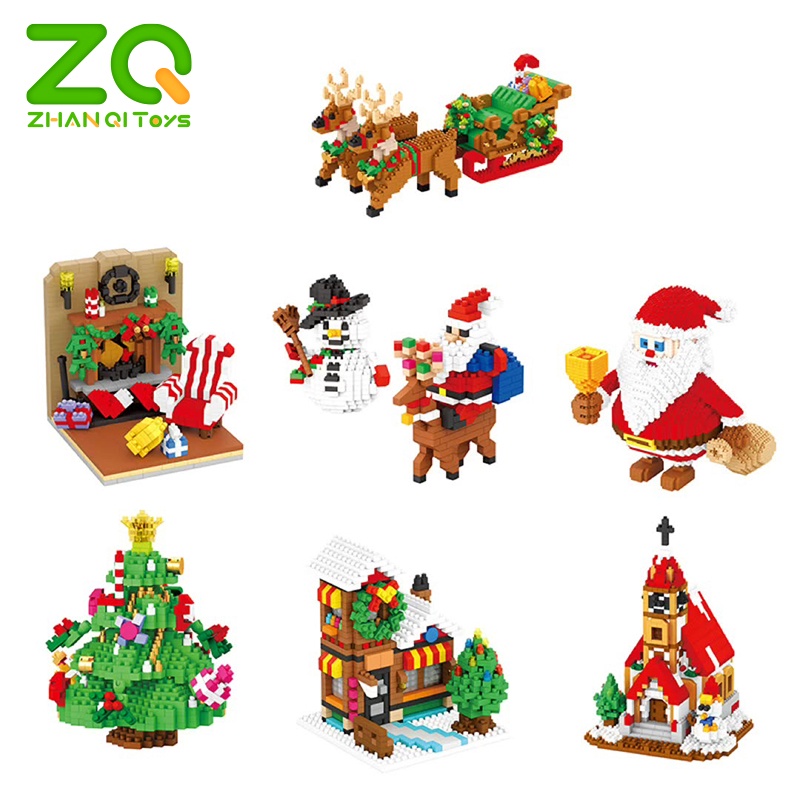 Đồ chơi lắp ráp ZHAN QI TOYS mô hình nhân vật Giáng Sinh làm quà tặng đáng yêu dành cho trẻ em