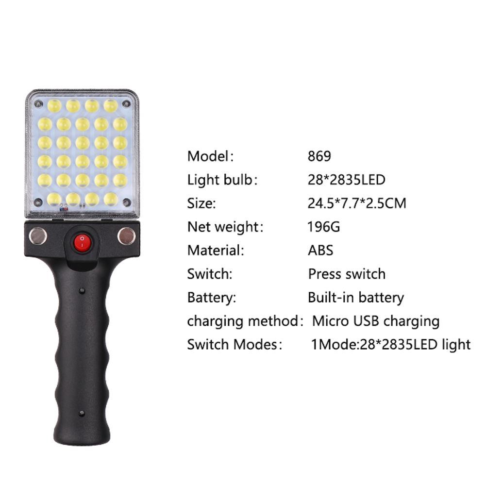 Đèn pin 28 * 2835led có cổng sạc USB