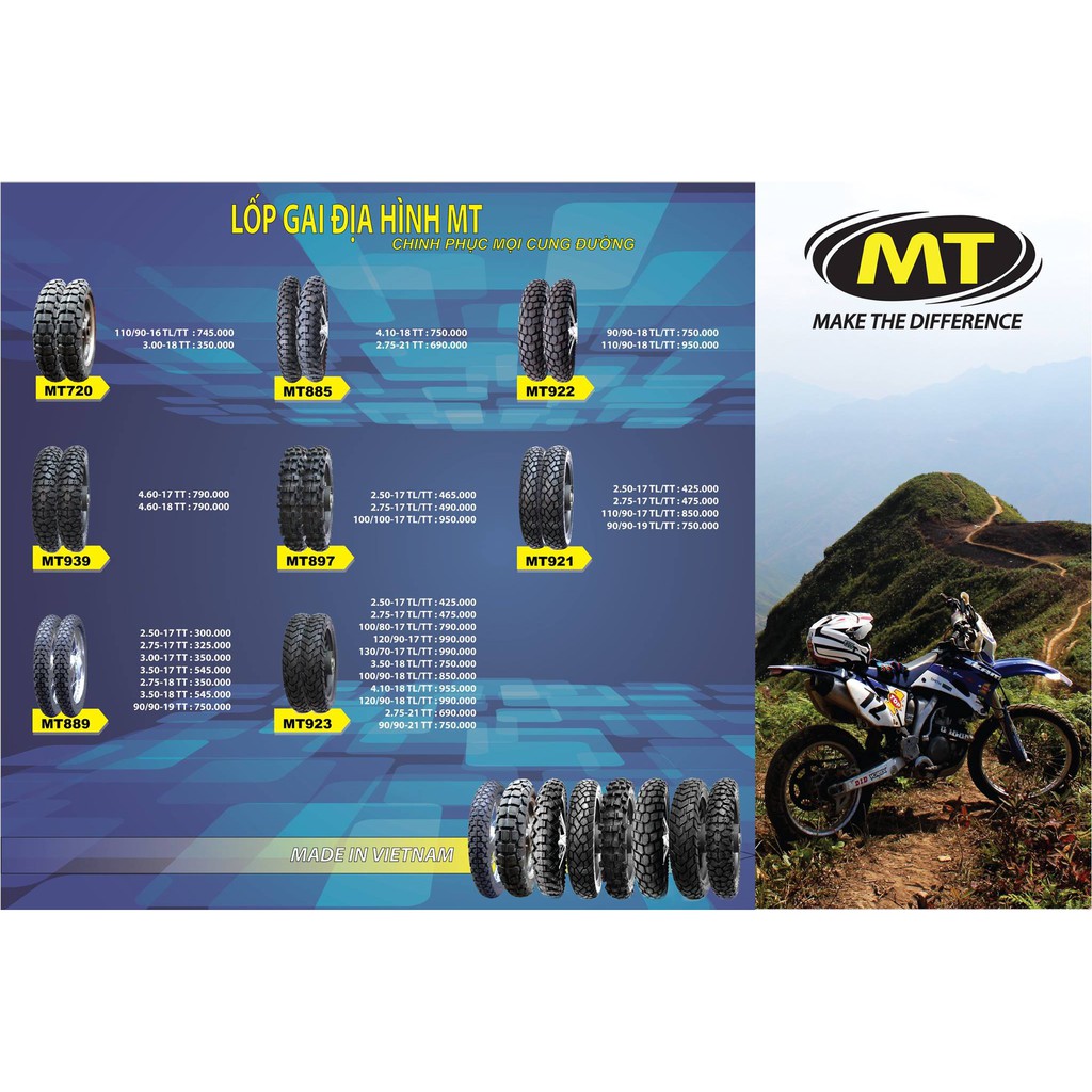 Lốp (vỏ) gai đa địa hình 110/100-17 MT897 cho xe xe win, xe misnk, xe SuGN độ tracker, cafe racer, scramble, xe cào cào,