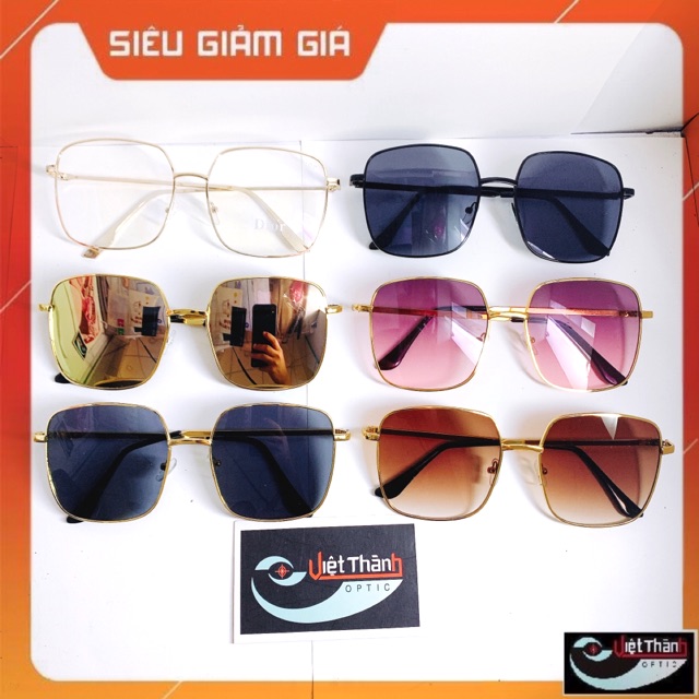 [ PHOM LỚN ] Kính Mát Phom Vuông Kim Loại Mắt Kính Đi Biển Chụp Hình Thời Trang | BigBuy360 - bigbuy360.vn
