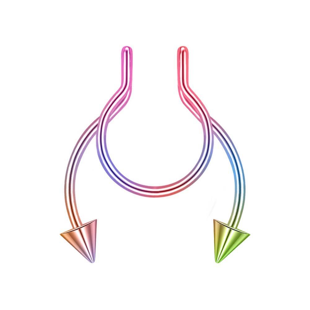 Khuyên Mũi Inox Hình Sừng Hươu Dạng Xoắn Ốc Thời Trang Có Thể Điều Chỉnh