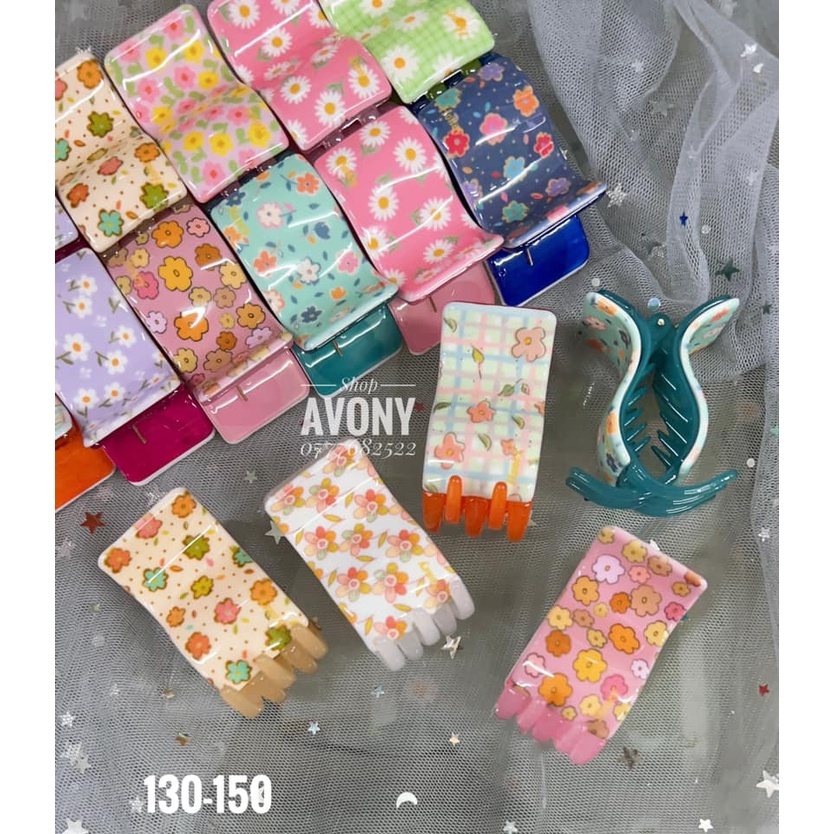 kẹp tóc càng cua 5 răng hoa thanh lịch - Honey, bấu tóc hoa