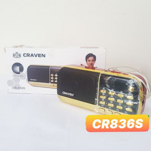 [Mã ELHACE giảm 4% đơn 300K] Loa Nghe Thẻ Nhớ CRAVEN CR-836S