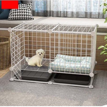 Combo CHUỒNG CHÓ LẮP GHÉP 2 Ô BẰNG LƯỚI SẮT
