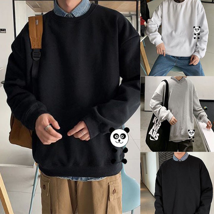 Áo sweater trơn unisex nam nữ chất nỉ giữ ấm hay chống nắng cực chất tặng kèm 1 khẩu trang