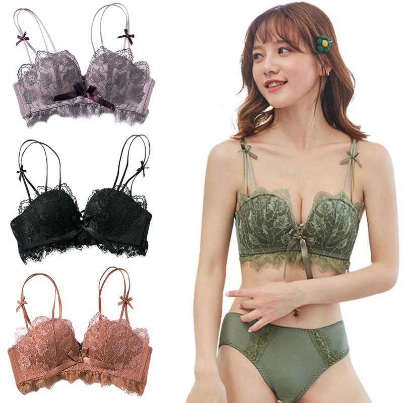 Áo Ngực Ren Thêu Hoa Không Gọng