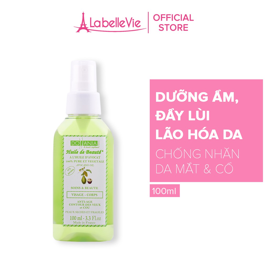 Tinh dầu bơ Dollania 100ml dành cho da khô &amp; rất khô