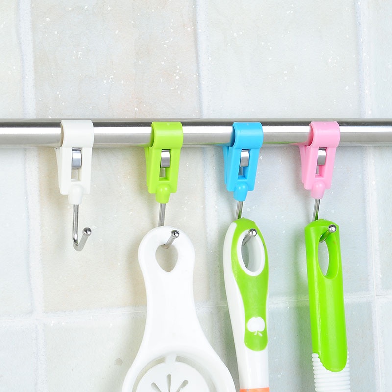 Set 4 Kẹp Đa Năng Phơi Khô Quần Áo Bằng Thép Không Gỉ Phong Cách Nhật Bản Tiện Dụng Cho Nhà Tắm