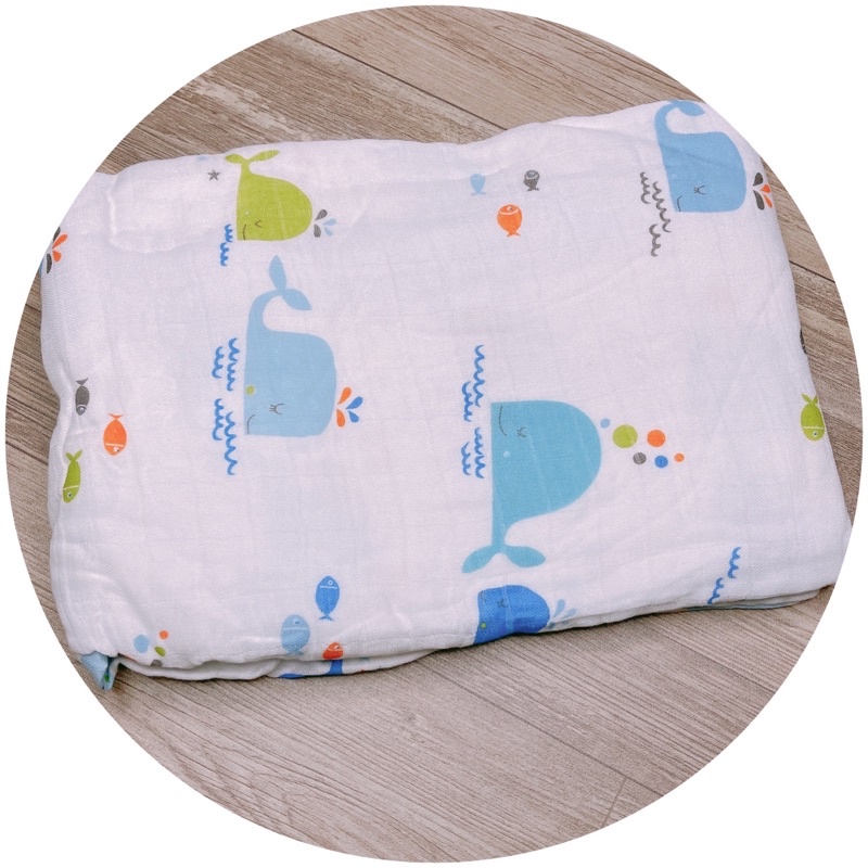 Chăn Manny Aden 4 lớp 110 x 130cm 70% sợi tre 30% cotton đa năng cho bé sơ sinh đắp, ủ, quấn ngủ, tắm