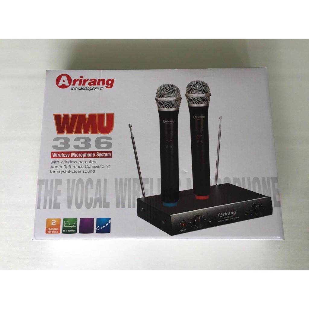 Micro karaoke không dây UHF Arirang WMU-336 Hát hay, dễ hát - Chính hãng