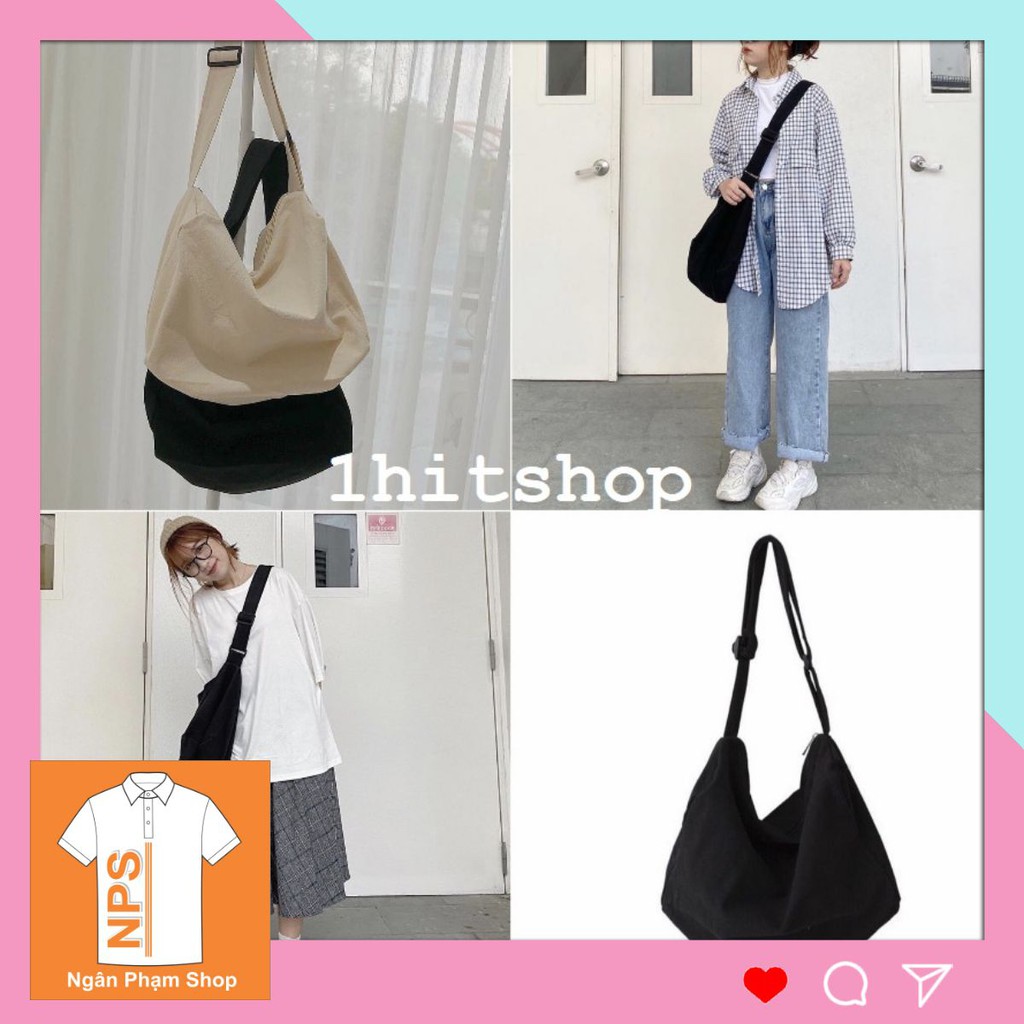 Túi Đeo Chéo CANVAS 2 Màu Unisex (Tặng GIẤY THƠM)