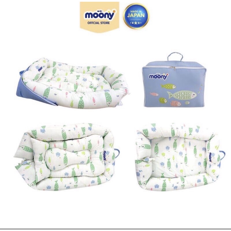 ĐỆM NÔI QUÀ TẶNG MOONY (xanh nhạt)