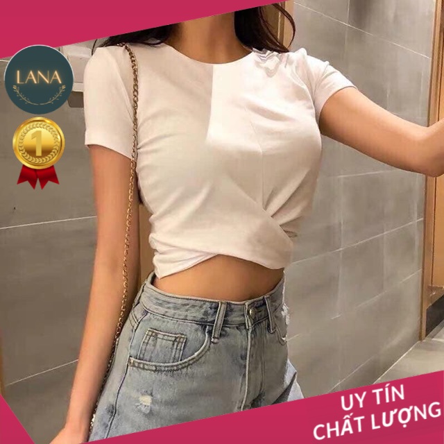 🔥FREESHIP🔥 Áo Croptop Xoắn Bụng Cá Tính D&N (Áo Thun Croptop Dễ Thương) cho bạn thêm xinh đẹp và tự tin dạo phố - LANA