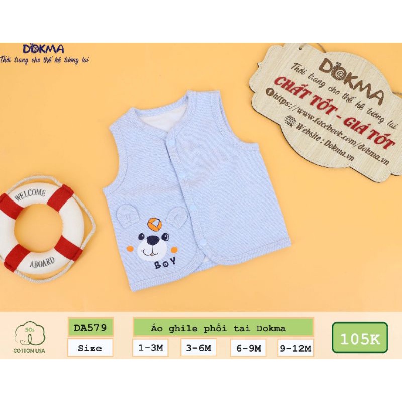 Áo gile Dokma phối tai DA579