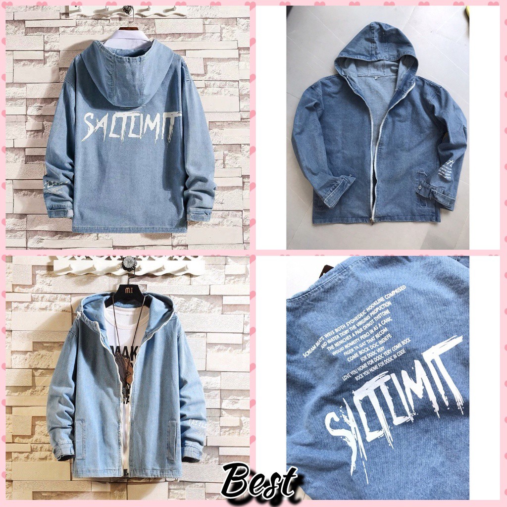 MỚI VỀ- Áo Khoác Jean SALTLIMIT ❤️ chống nắng Liền Mũ Nam Nữ SALTLIMIT CÓ NÓN - HÀNG MỚI VỀ