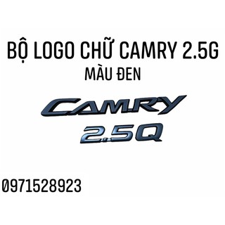 logo chữ nổi CAMRY 2.5 G 2.5 Q màu đen dán thân xe