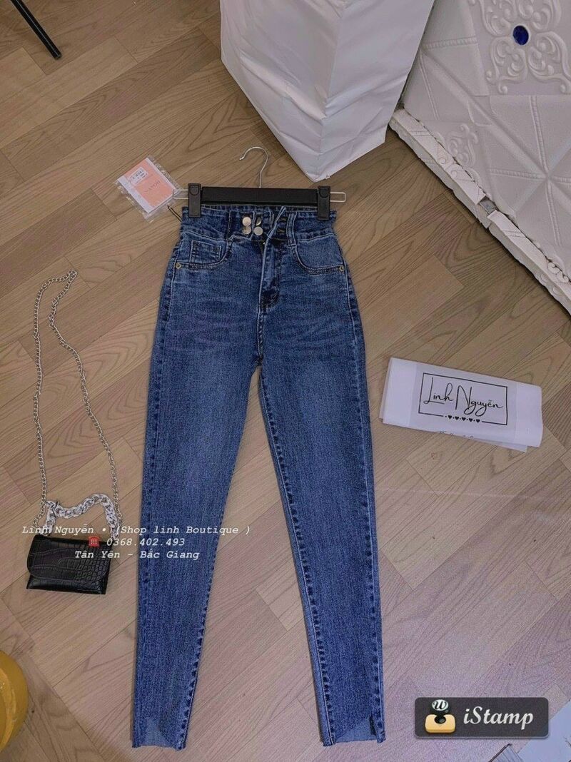 Quần bò jeans 4 khuy dáng ôm hàng đẹp