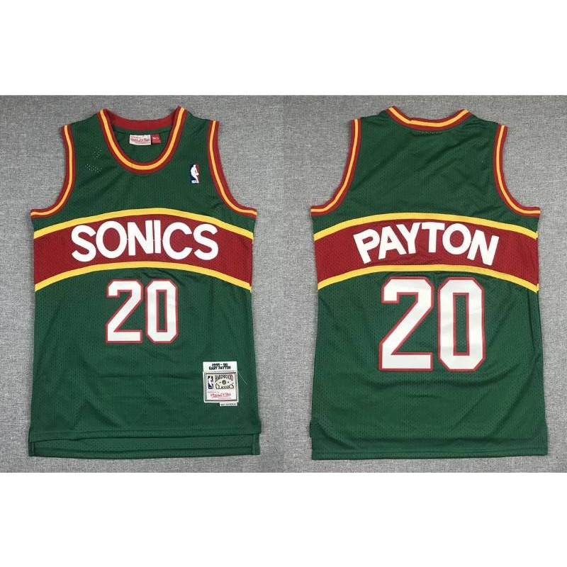 Áo Thun Thể Thao Sát Nách Dáng Rộng In Logo Đội Tuyển Supersonics Kemp Payton Thời Trang Unisex