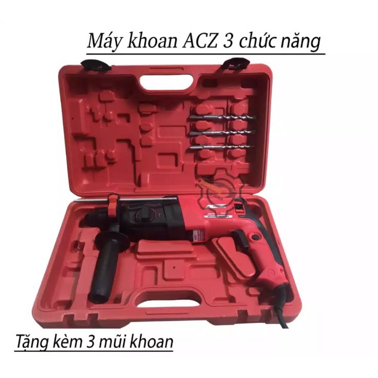 Máy khoan đục bê tông cầm tay 3 chức năng công xuất lớn ACZ 2603 - 780W- Bảo hành 6 tháng