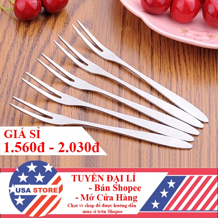 (Video Review) Dĩa Ăn Hoa Quả Trái Cây, Nĩa Ăn Bánh Gato Inox Gia Đình