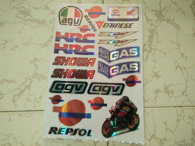 Bộ tem trang trí xe repsol