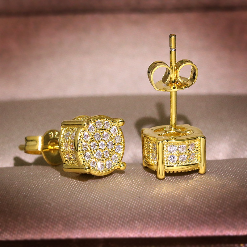 Bông Tai Đính Đá Zircon Thời Trang Unisex OHE001