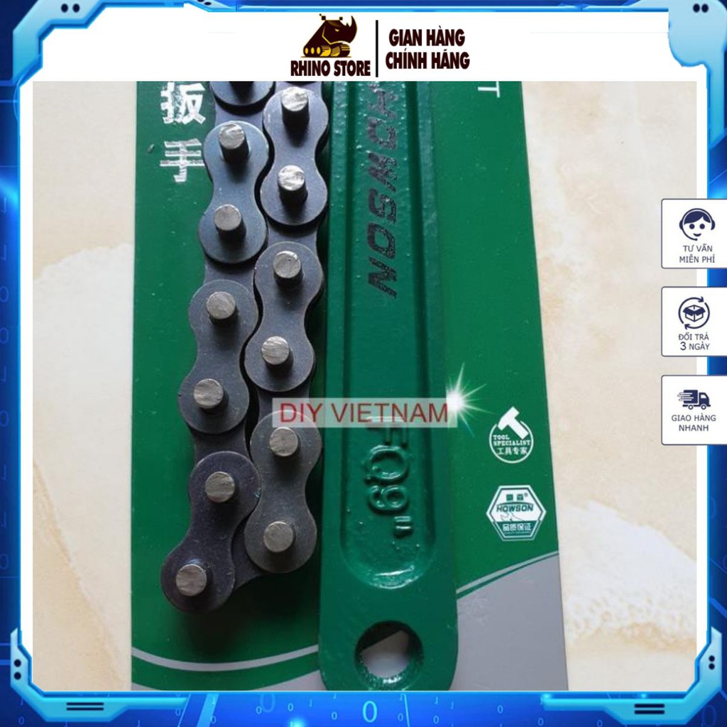 Mỏ lết xích cao cấp hãng Howson 8 inch (20cm) nhập khẩu Đài Loan, Bảo hành 12 tháng - 𝗥𝗛𝗜𝗡𝗢