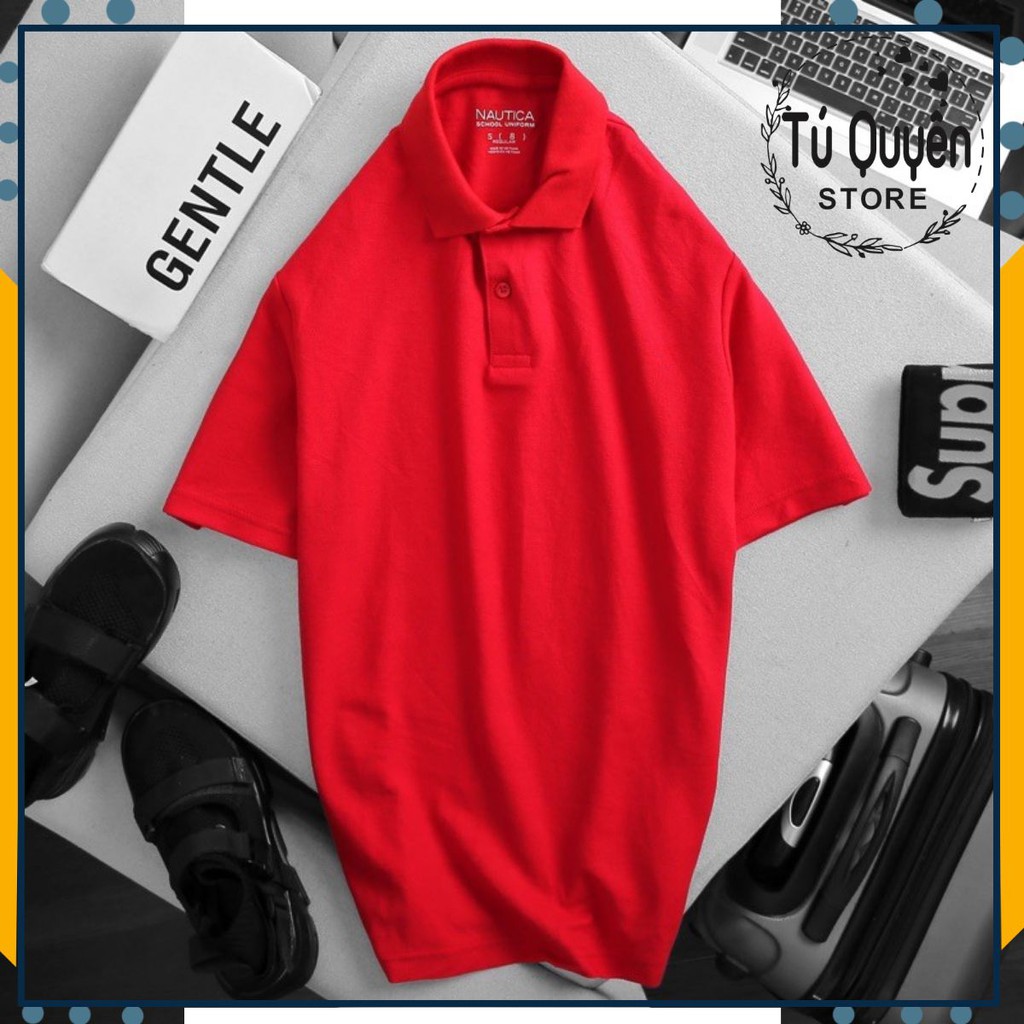 👘 [ HÀNG CÓ SẴN ] Áo cá sấu màu đỏ cao cấp