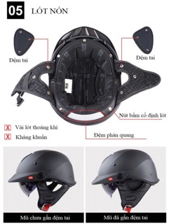 MŨ NỬA ĐẦU LS2 REBELLION OF590