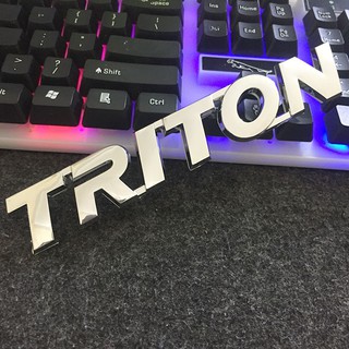 Tem Logo Chữ Nổi Triton Dán Trang Trí Đuôi Xe Mitsubishi Triton-chất