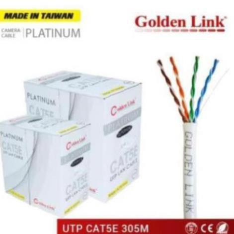 Thùng 305M cáp mạng LAN UTP CAT 5E Golden Link Platinum (Hãng phân phối chính thức)